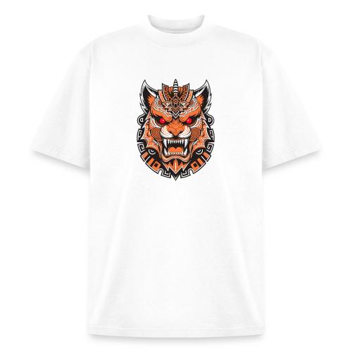 Tribal Demon Wolf Mask - Heavyweight Washed Unisex T-Shirt
