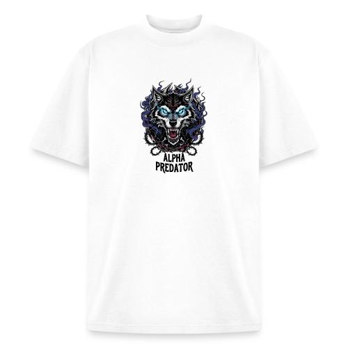 Alpha Predator Wolf Fierce Neon Eyes - Heavyweight Washed Unisex T-Shirt