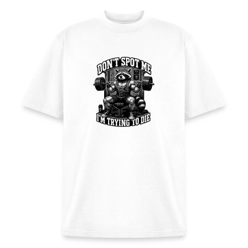 Raccoon Lifter Don’t Spot Me - Heavyweight Washed Unisex T-Shirt