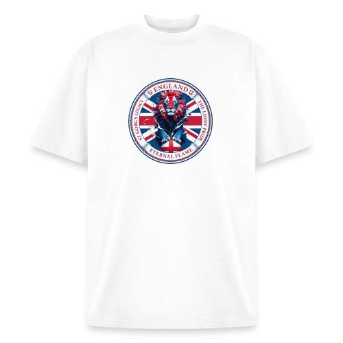 England Lion Emblem T Shirt, Flag Pride Gift - Heavyweight Washed Unisex T-Shirt