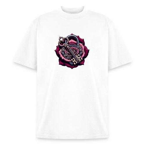 You Hold the Key to My Heart Rose Lock T-Shirt - Unisex Garment Dyed T-Shirt