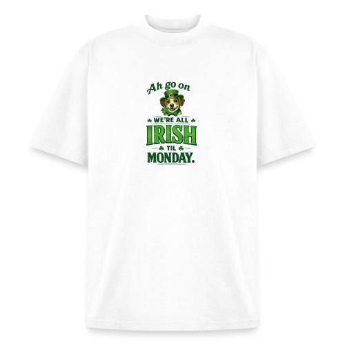 St. Patrick’s Day Dog T-Shirt – We’re All Irish - Heavyweight Washed Unisex T-Shirt