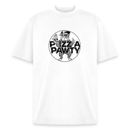 Pizza Pawty Bulldog T-Shirt | Funny Dog Pizza Tee - Heavyweight Washed Unisex T-Shirt