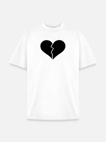 Broken heart black - Unisex Garment Dyed T-Shirt - white