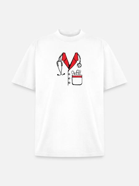 Doctor Stethoscope - Unisex Garment Dyed T-Shirt - white