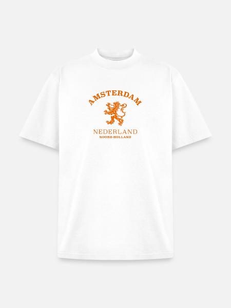 AMSTERDAM Netherlands - Unisex Garment Dyed T-Shirt - white