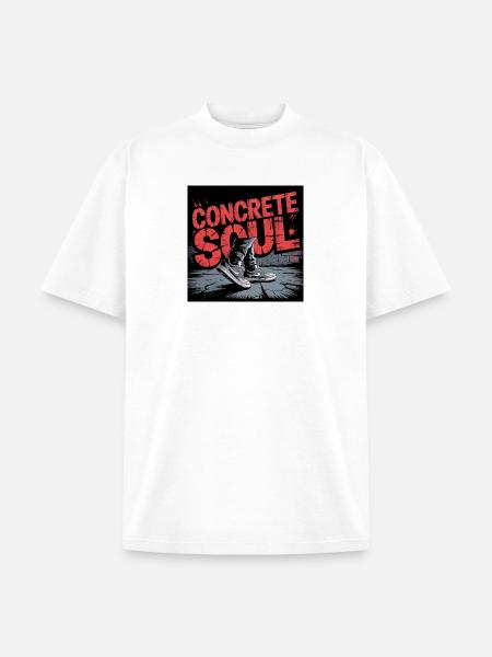 Concrete Soul Street Art Design - Unisex Garment Dyed T-Shirt - white