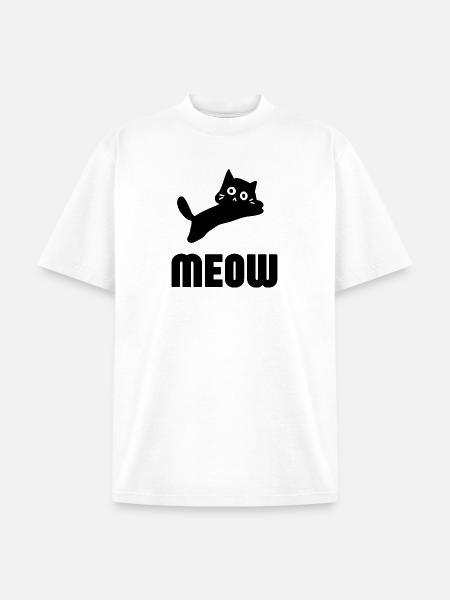 Whimsical Cat Face Illustration - Unisex Garment Dyed T-Shirt - white