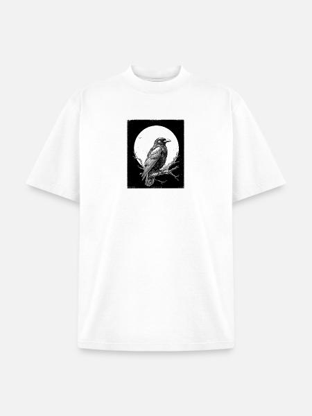 Black Raven - Unisex Garment Dyed T-Shirt - white