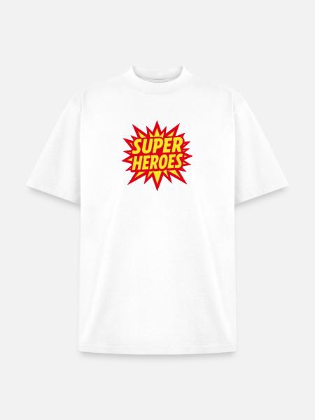 Superheroes Burst Comic Style - Unisex Garment Dyed T-Shirt - white