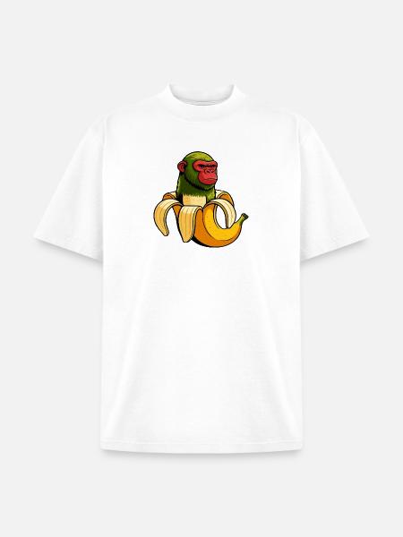 Chimpanzini Bananini Italian Brainrot Meme Art - Unisex Garment Dyed T-Shirt - white
