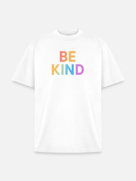 Be Kind Gradient Letters - Unisex Garment Dyed T-Shirt - white