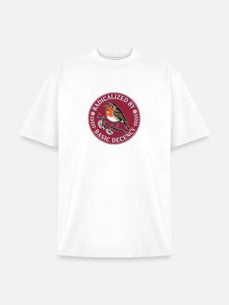 Radicalized By Basic Decency - Unisex Garment Dyed T-Shirt - white