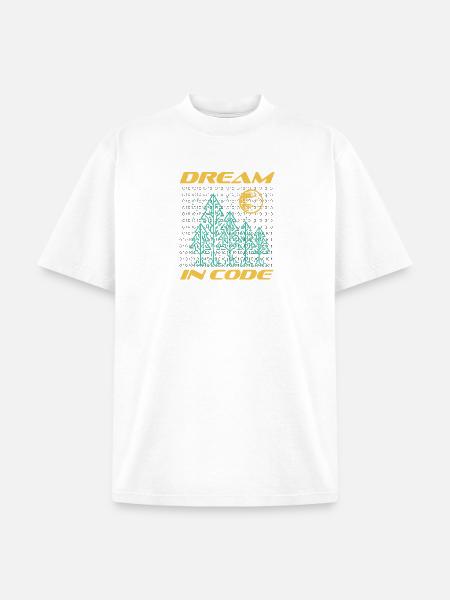 Dream In Code - Unisex Garment Dyed T-Shirt - white