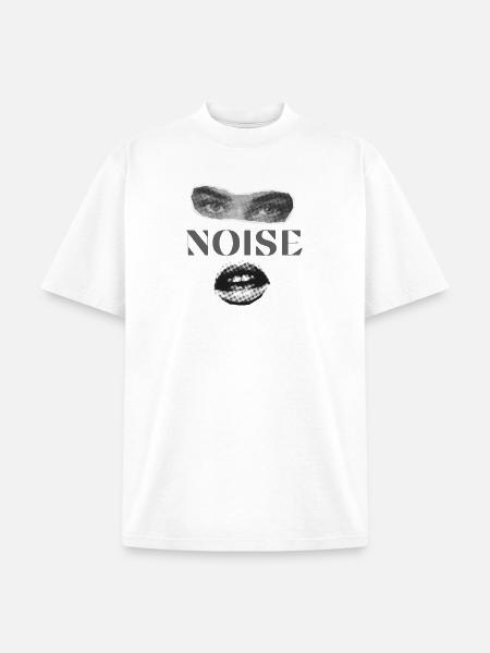 Halftone Noise Face - Unisex Garment Dyed T-Shirt - white