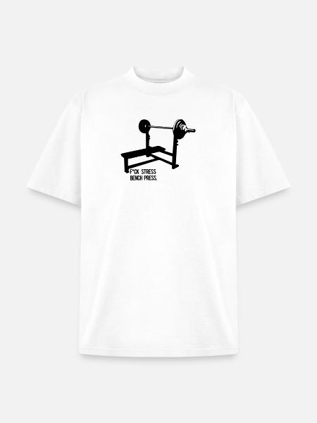 stress bench press - Unisex Garment Dyed T-Shirt - white