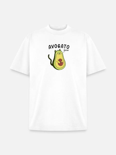 Cheerful Avocado Hugging Seed - Unisex Garment Dyed T-Shirt - white