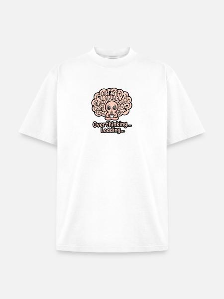 Overthinking Loading Brain - Unisex Garment Dyed T-Shirt - white