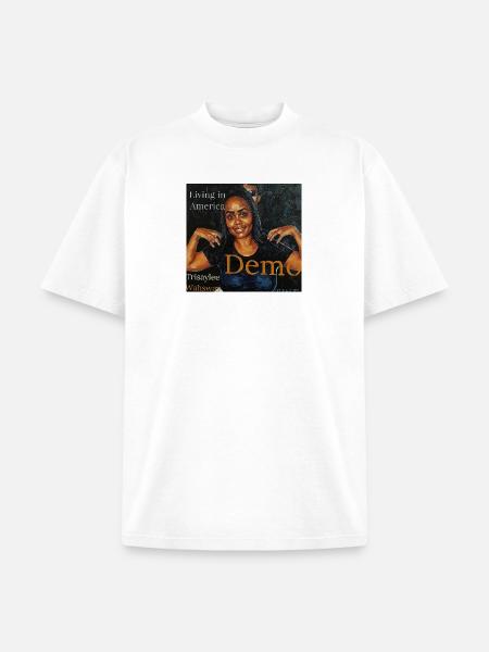 Living in America Portrait Tee - Unisex Garment Dyed T-Shirt - white