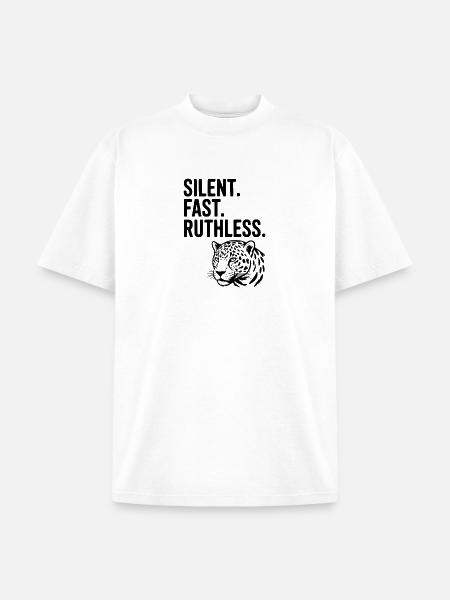 Silent. Fast. Ruthless. - Unisex Garment Dyed T-Shirt - white