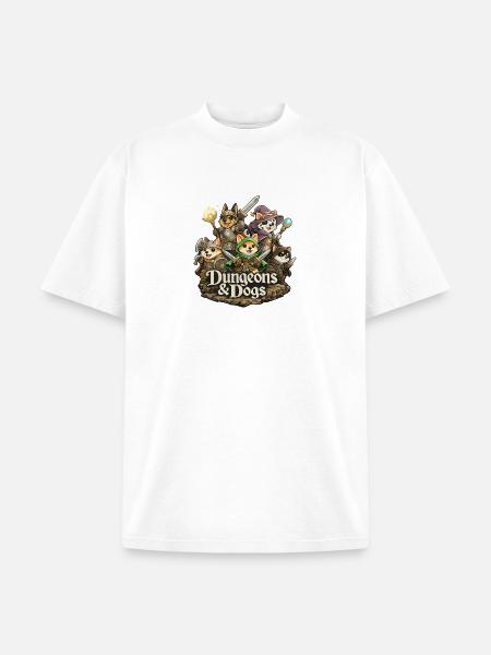 Dungeons & Dogs - Unisex Garment Dyed T-Shirt - white