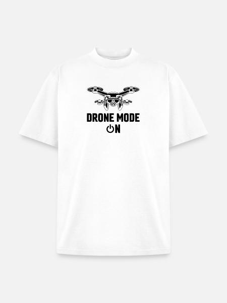 Drone Mode: On - Unisex Garment Dyed T-Shirt - white