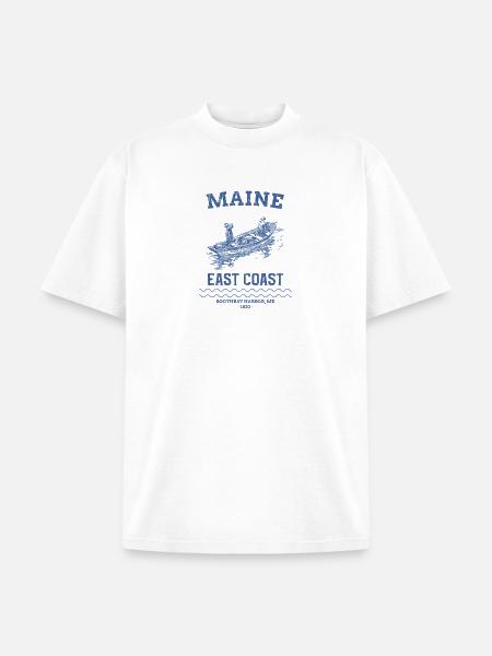 east_coast_boothbay - Unisex Garment Dyed T-Shirt - white