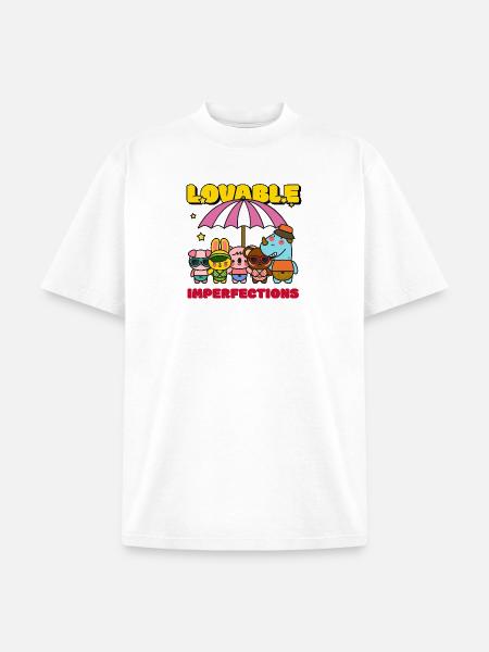 Lovable Hyperfections Umbrella Crew - Unisex Garment Dyed T-Shirt - white