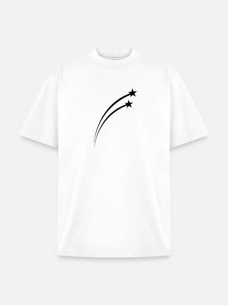 Twin Shooting Star Meteor Arc - Unisex Garment Dyed T-Shirt - white
