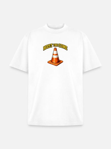 Hoist The Cone Funny Baseball Meme - Unisex Garment Dyed T-Shirt - white