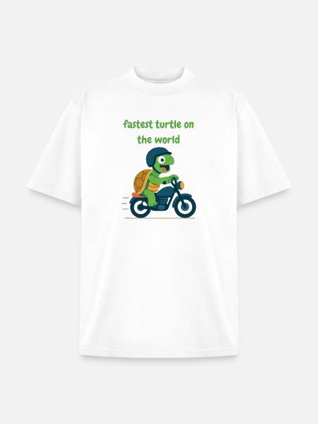 Turtle driver motorcycle - Unisex Garment Dyed T-Shirt - white