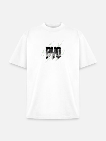 Electric WU Glyph with Lightning - Unisex Garment Dyed T-Shirt - white