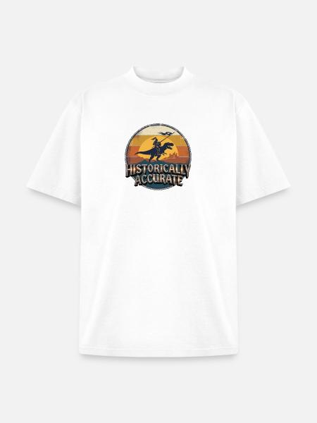 Knight on Dino at Sunset - Unisex Garment Dyed T-Shirt - white