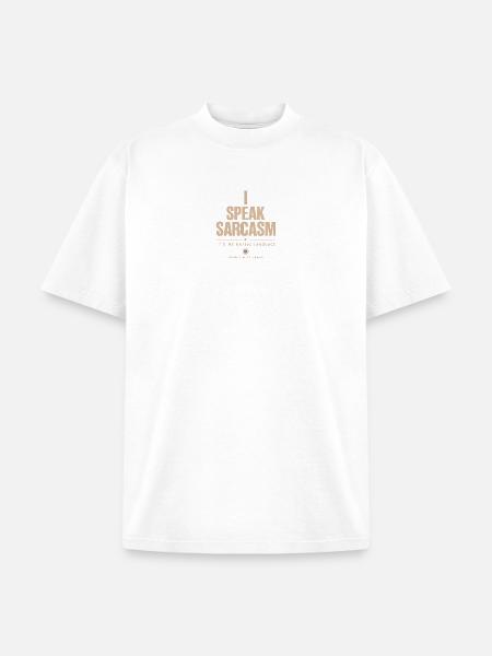 I Speak Sarcasm - Unisex Garment Dyed T-Shirt - white