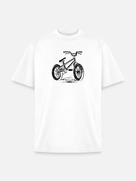BMX Bike - Unisex Garment Dyed T-Shirt - white