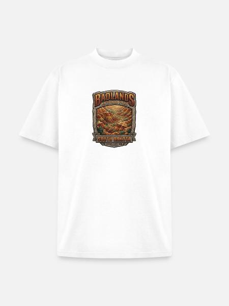 Badlands National Park Tee - Unisex Garment Dyed T-Shirt - white