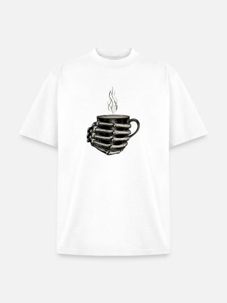 Skeleton Hands Embrace Steam Mug - Unisex Garment Dyed T-Shirt - white