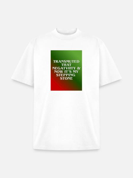 Transmuted Negativity Stepping Stone - Unisex Garment Dyed T-Shirt - white