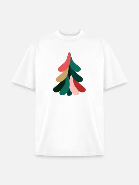 Vivid Abstract Evergreen – Christmas - Unisex Garment Dyed T-Shirt - white