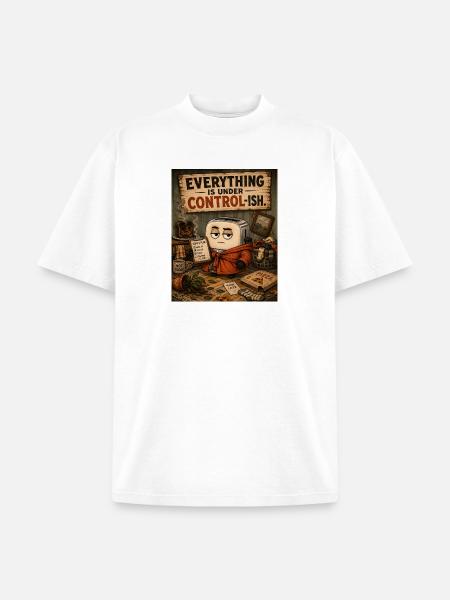 Everything Under Controlish - Unisex Garment Dyed T-Shirt - white