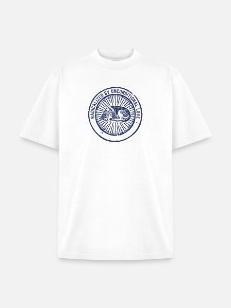 Unconditional Love Sleeping Dog - Unisex Garment Dyed T-Shirt - white