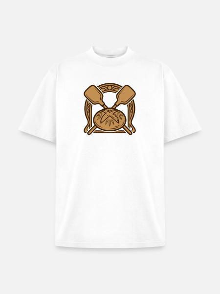 Bakers Peel Bread Crest - Unisex Garment Dyed T-Shirt - white