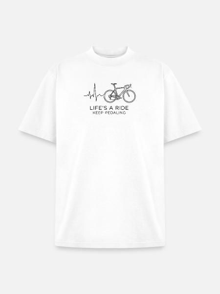 Ride Through Heartbeat - Unisex Garment Dyed T-Shirt - white