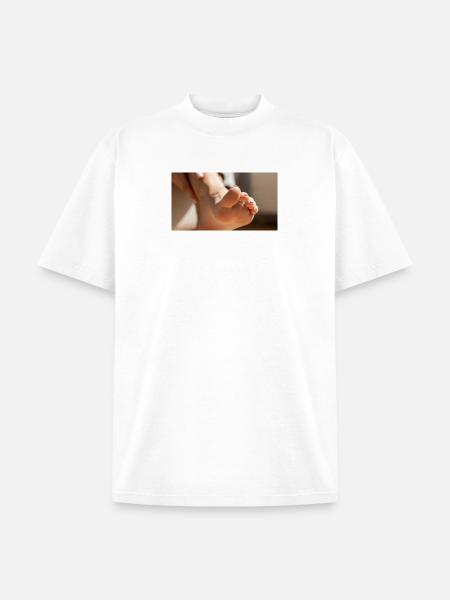 Female foot - Unisex Garment Dyed T-Shirt - white