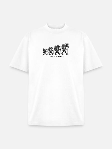 Midnight Silhouette Minimal Tee - Unisex Garment Dyed T-Shirt - white