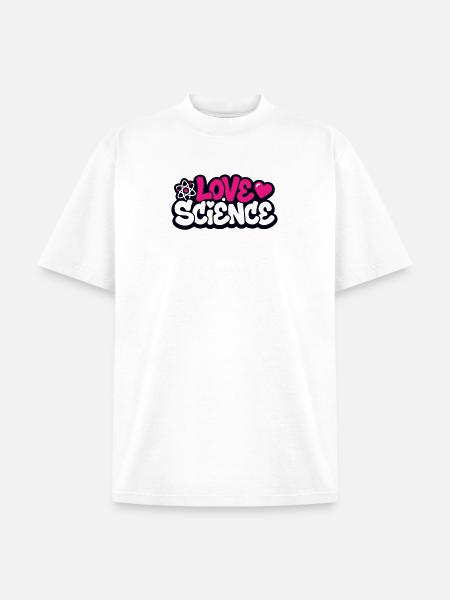 Love Science Schriftzug Logo - Unisex Garment Dyed T-Shirt - white