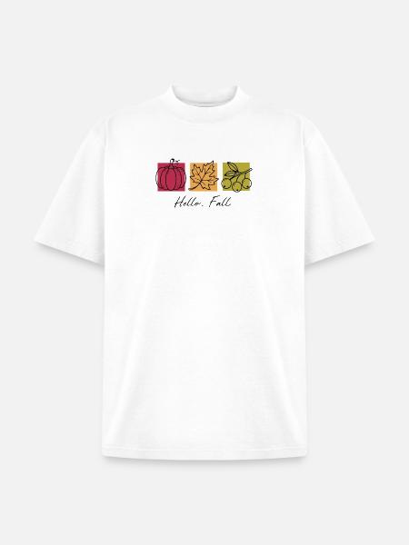 Hello Fall - Unisex Garment Dyed T-Shirt - white