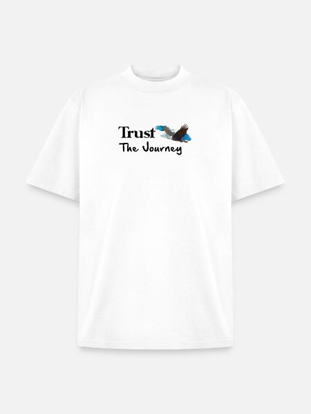 Soaring Eagle in Blue Sky - Unisex Garment Dyed T-Shirt - white