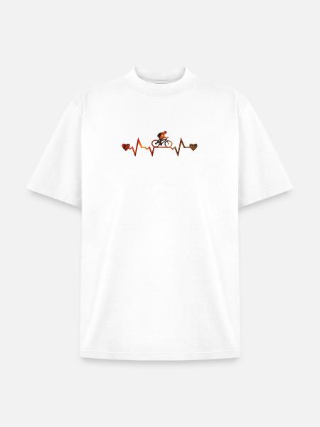 Pulse Ride Heartbeat Gradient - Unisex Garment Dyed T-Shirt - white