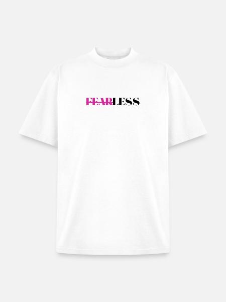 Fearless - Unisex Garment Dyed T-Shirt - white
